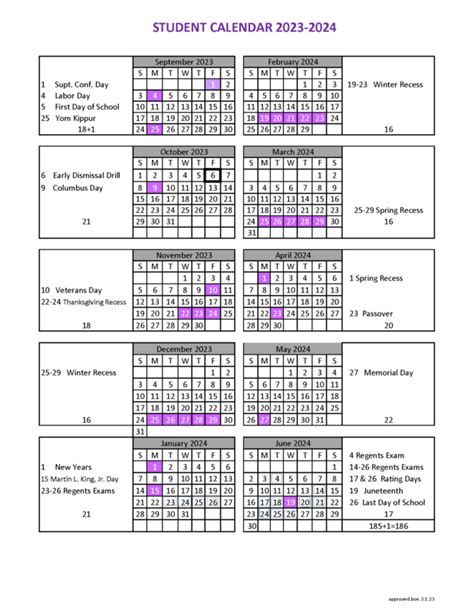 Woodbury Academic Calendar